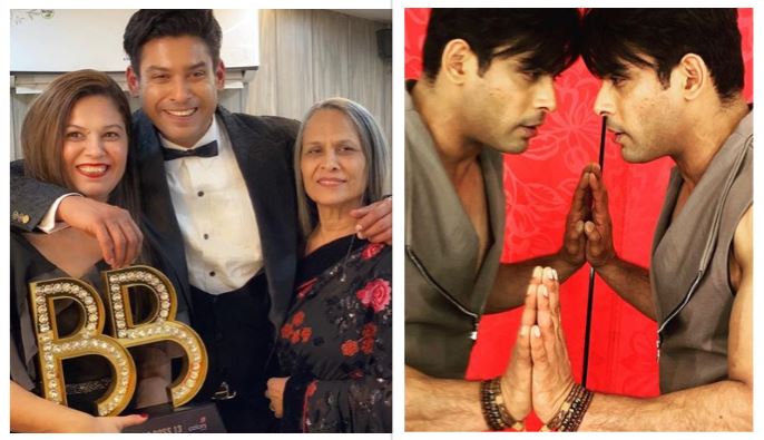 Sidharth shukla with his family